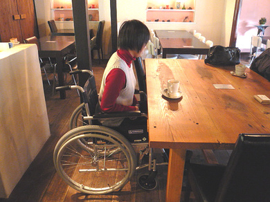 テーブル高さの写真