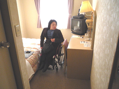 客室（シングル）入口の写真