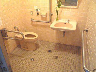 身障者トイレの内部の写真
