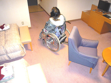 バリアフリー対応ルーム内部の写真