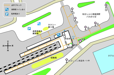 松江しんじ湖温泉駅周辺マップ